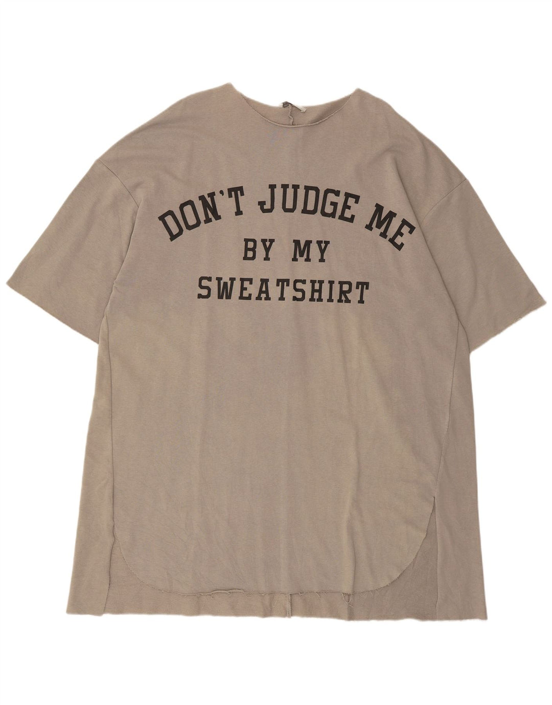 Damska sukienka oversize z grafiką Zara UK 14, średnia szara bawełna