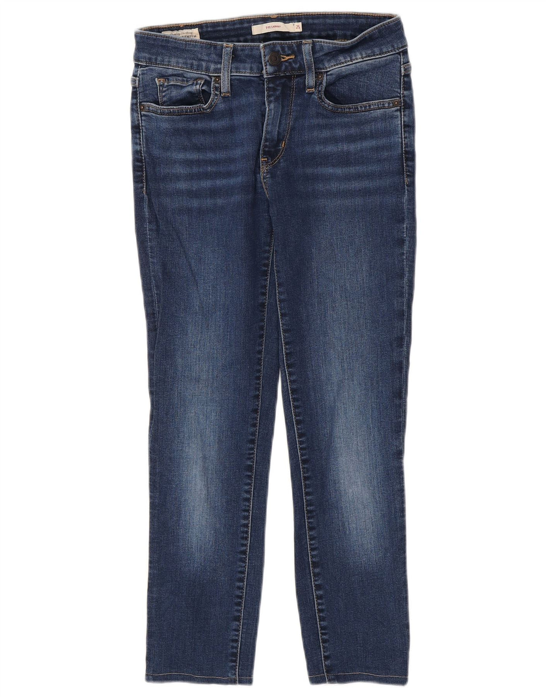 Damskie jeansy LEVI'S 711 Skinny W25 L32 Niebieskie bawełniane