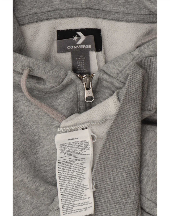 Converse Damski sweter z kapturem i zamkiem UK 14 Średnioszary, bawełniany nakrapiany