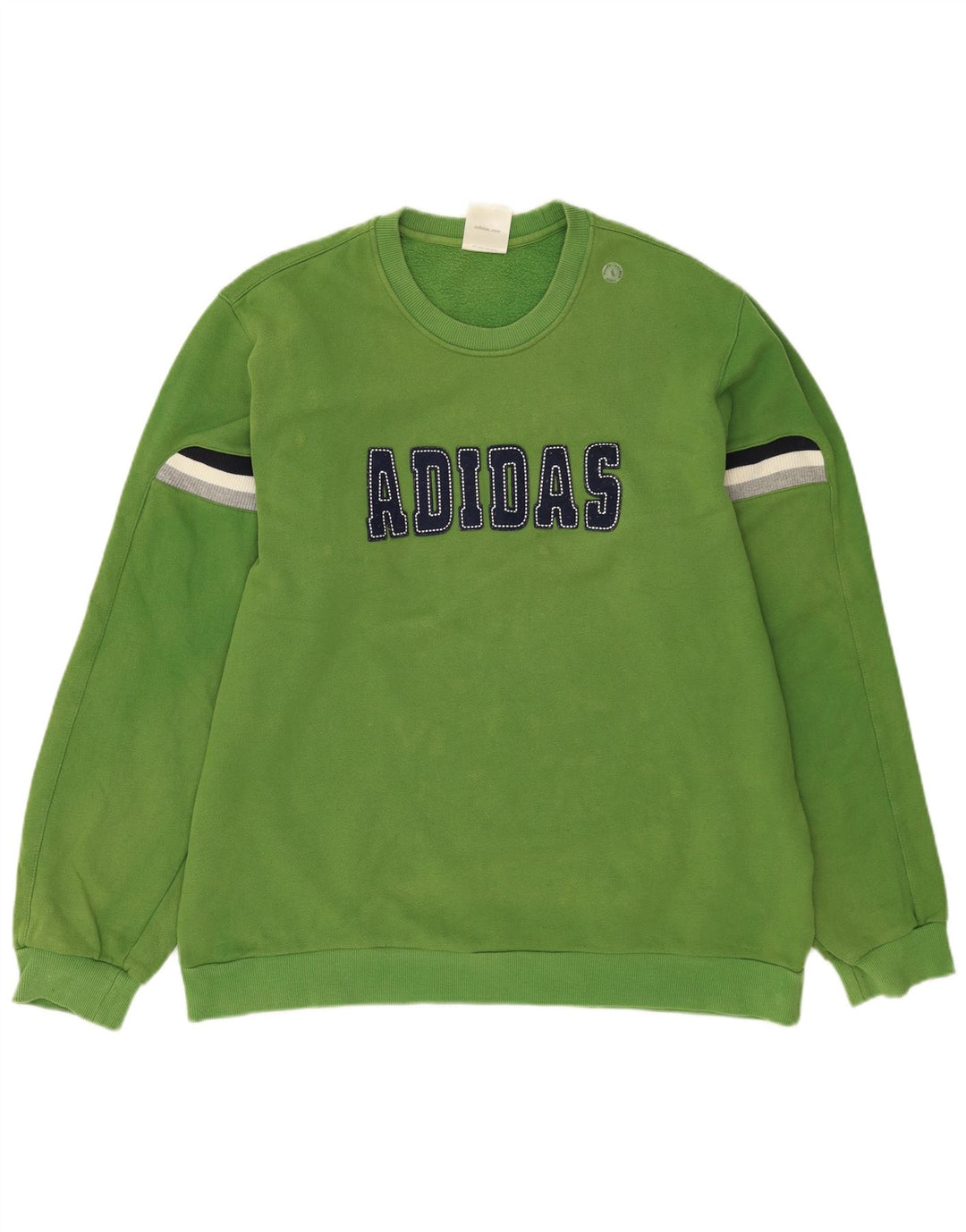 Męska bluza z grafiką ADIDAS, duża, zielona bawełna