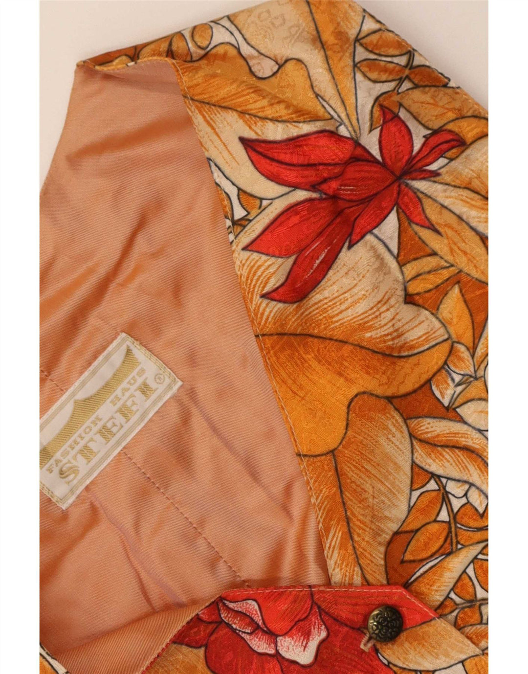 Kamizelka damska Vintage UK 10, mała, wielobarwna w kwiaty