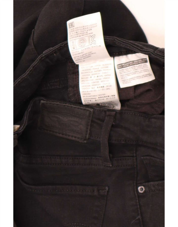 Damskie jeansy Levi's 712 Slim W25 L32 Czarna bawełna