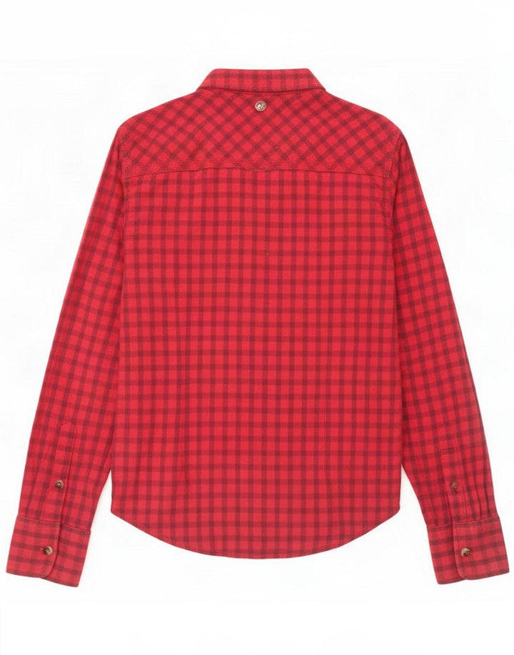 Damska koszula flanelowa Superdry UK 12 Medium Red Gingham Cotton