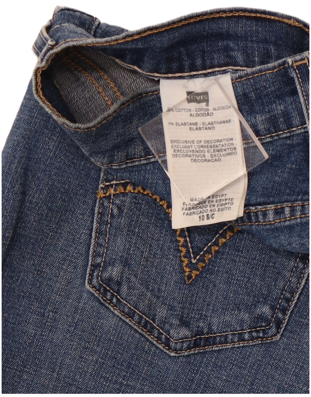 Damskie jeansy LEVI'S 506 Straight US 10 Large W30 L27 Niebieskie bawełniane