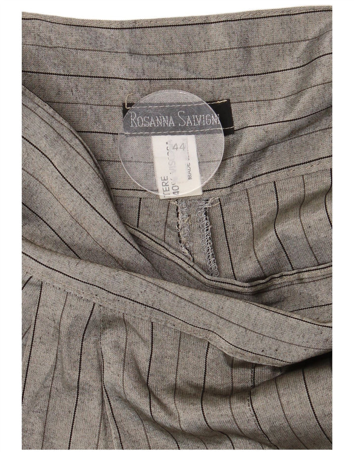 Spodnie damskie w stylu vintage IT 44 Medium W28 L23 Szary poliester