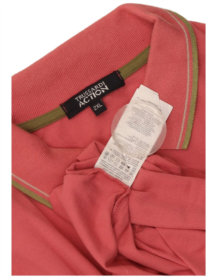Męska koszulka polo Trussardi 2XL, różowa, bawełniana
