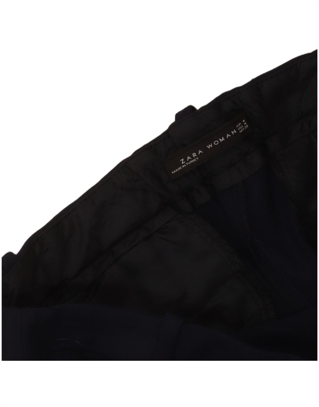 Spodnie damskie Zara Slim Casual, średnie W30 L27, granatowe
