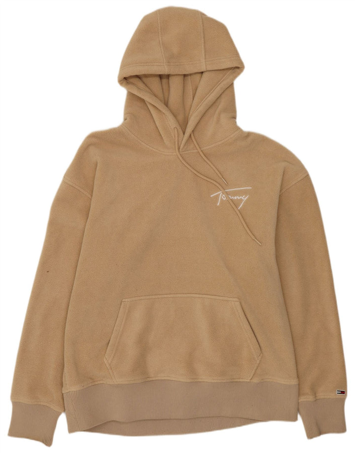 Męski sweter polarowy z kapturem Tommy Hilfiger w kolorze średniego beżu, poliester