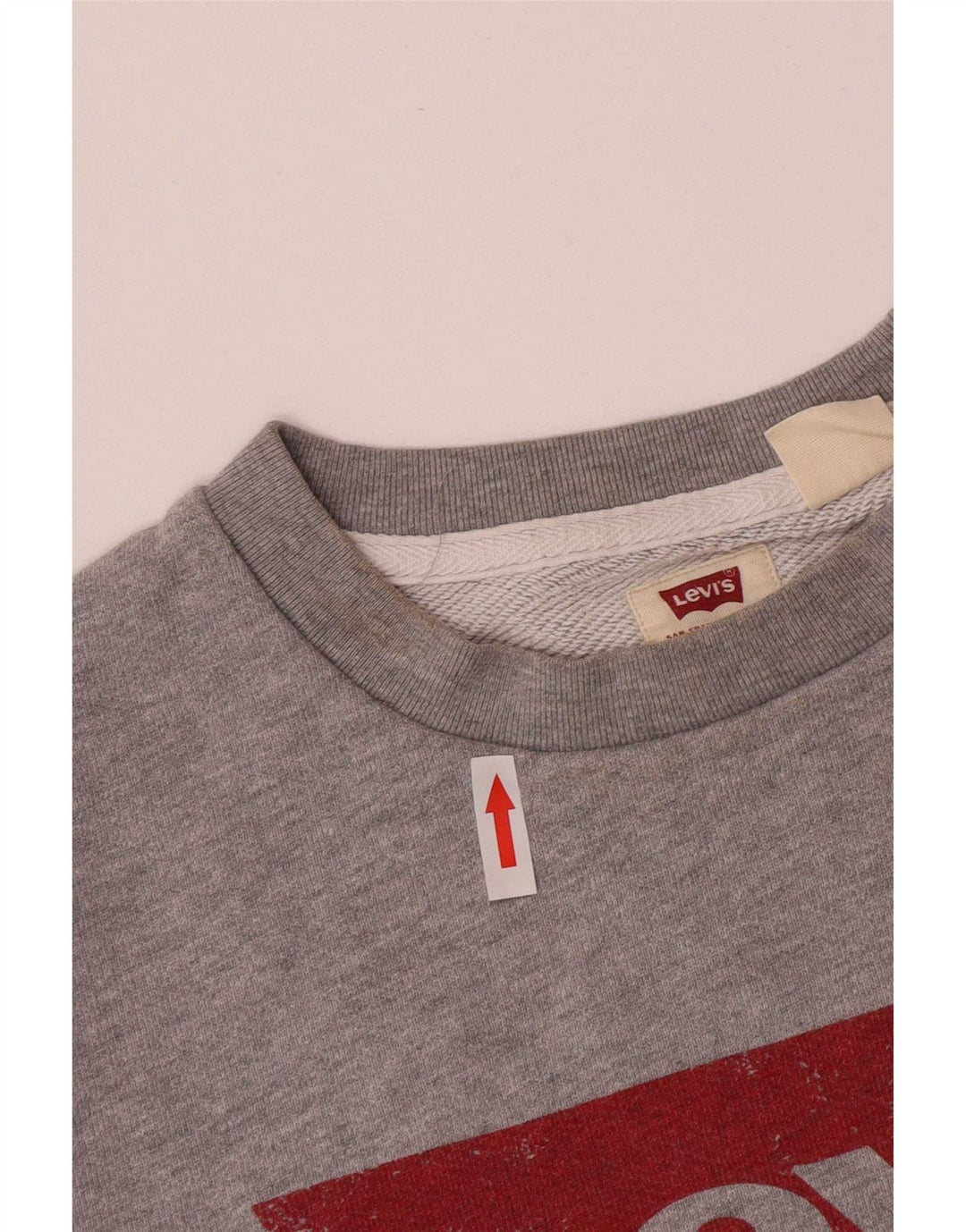 Męska bluza z grafiką Levi's, mała, szara, bawełniana