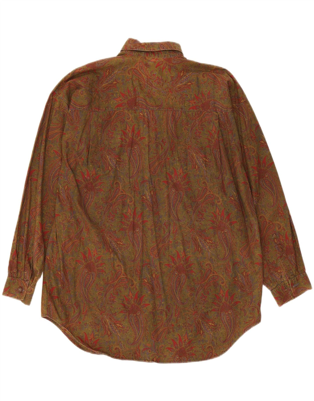 Damska koszula oversize Calbros IT 44, średnia khaki, bawełna paisley