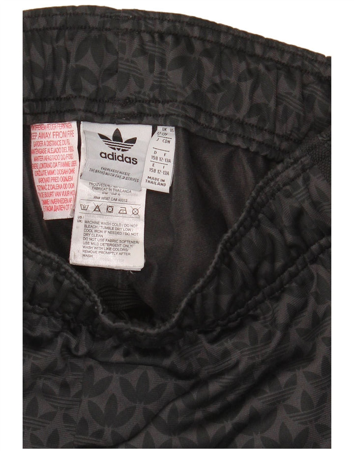 Adidas Chłopięce Graficzne Spodnie Dresowe Joggery 12-13 Lat Czarny Poliester