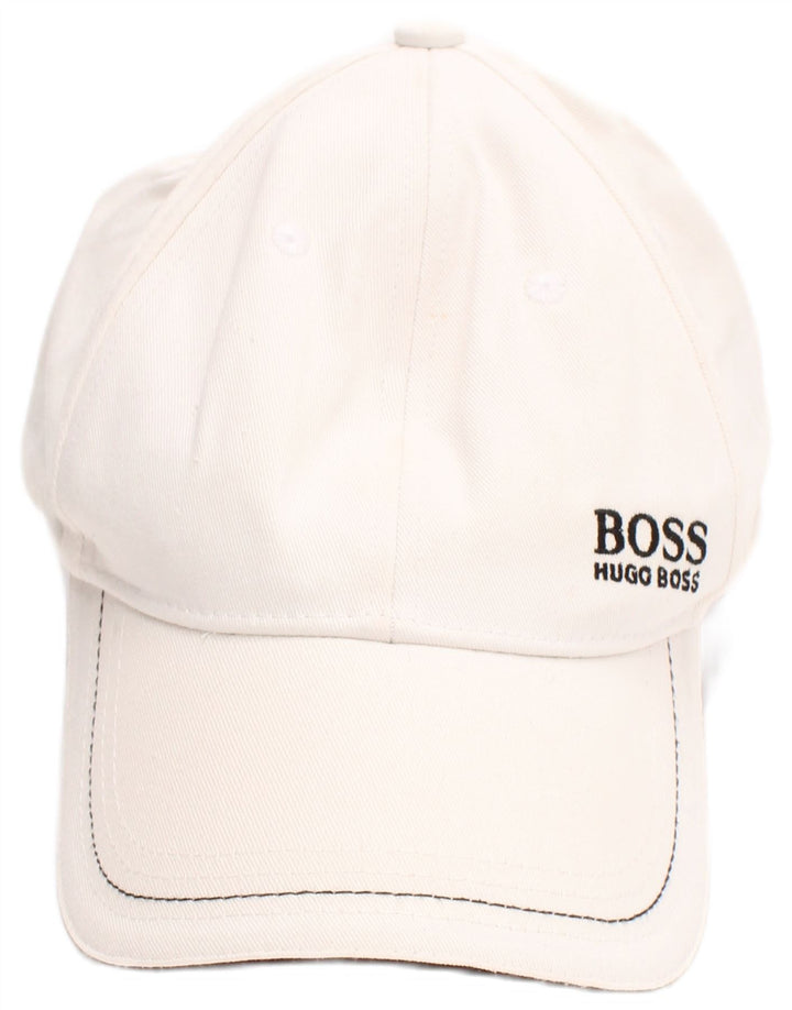 Czapka bejsbolowa męska Hugo Boss z nadrukiem, uniwersalny rozmiar, bawełna, kolor biały