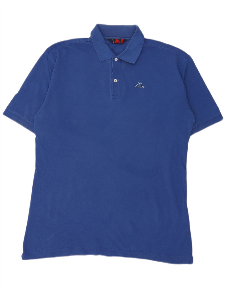 Męska koszulka polo Kappa XL, niebieska, bawełniana