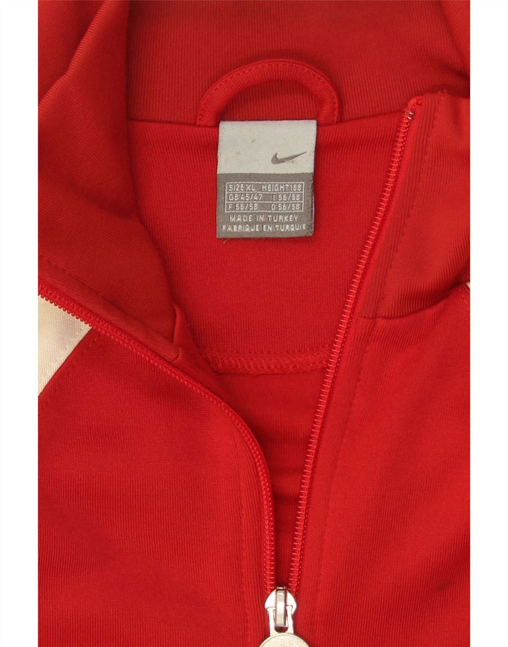 NIKE Mens Tracksuit Top Jacket UK 45/47 XL Red Colourblock Polyester Vintage Nike and Second-Hand Nike from Messina Hembry 