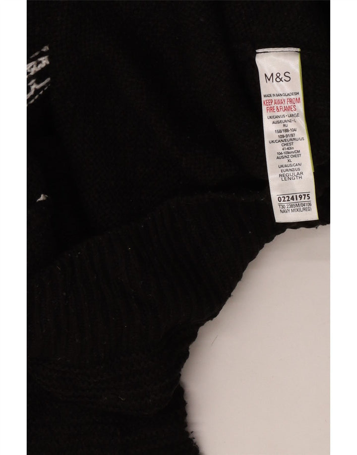 Marks & Spencer Damski sweter z golfem UK 16, duży, granatowy