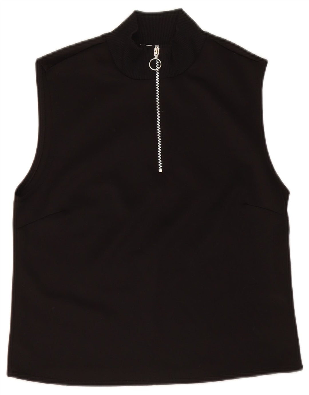 Krótki top damski Zara UK 12, średni czarny, bawełniany