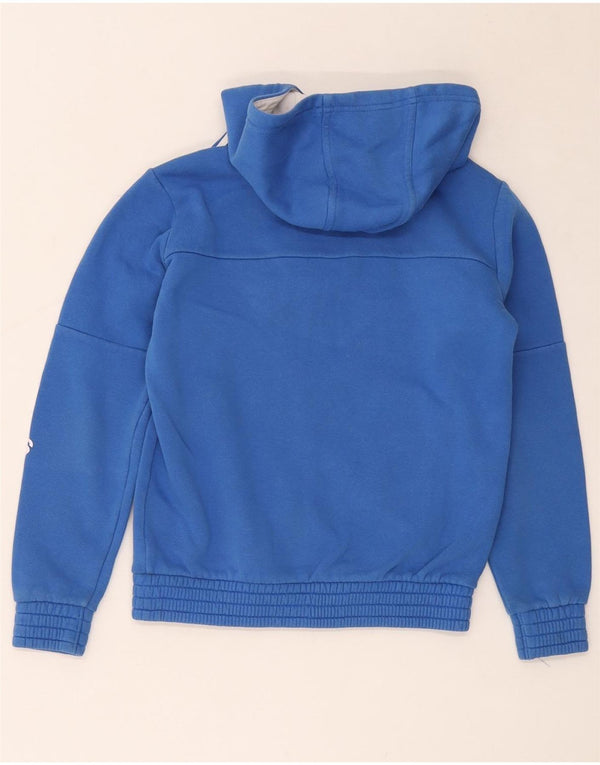 Chłopięcy sweter Adidas z grafiką i zamkiem błyskawicznym, 9-10 lat, niebieska bawełna