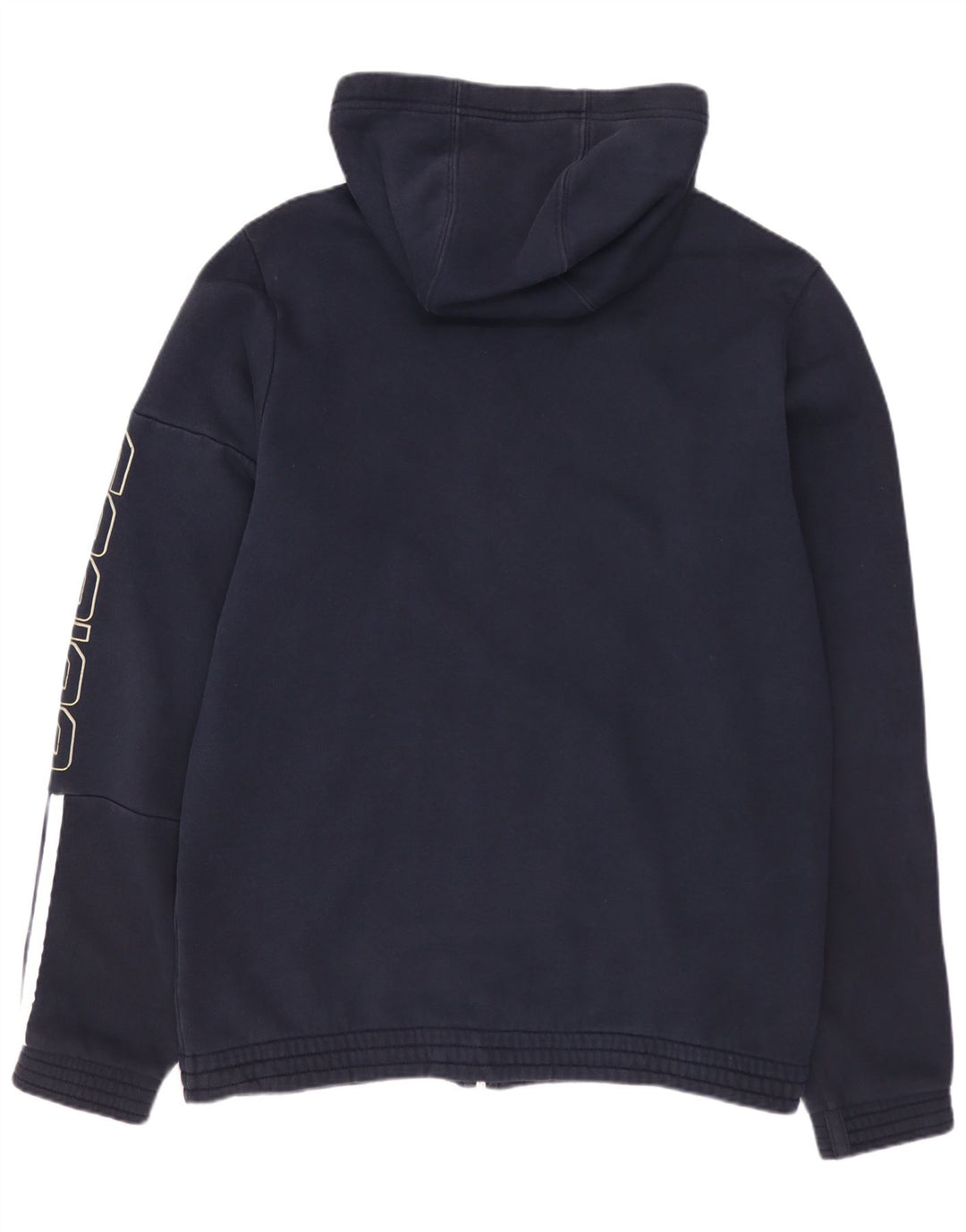 Męski sweter z kapturem i zamkiem błyskawicznym ADIDAS, średni granatowy, bawełniany