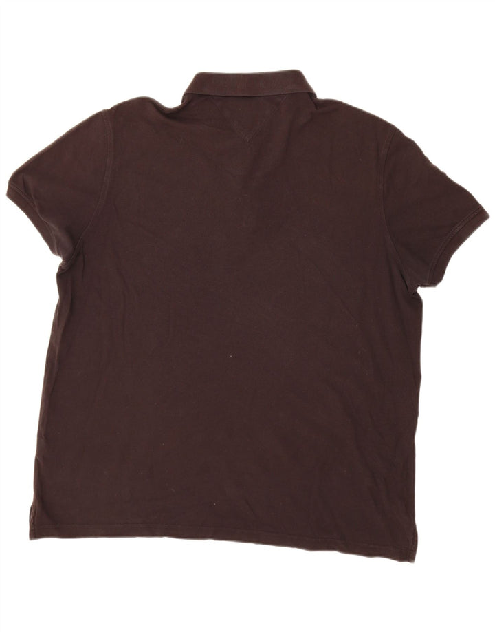 Męska koszulka polo o regularnym kroju TOMMY HILFIGER, 2XL, czarna, bawełniana