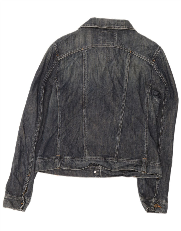 Damska kurtka dżinsowa Kiabi Crop UK 14, duża, niebieska, bawełniana