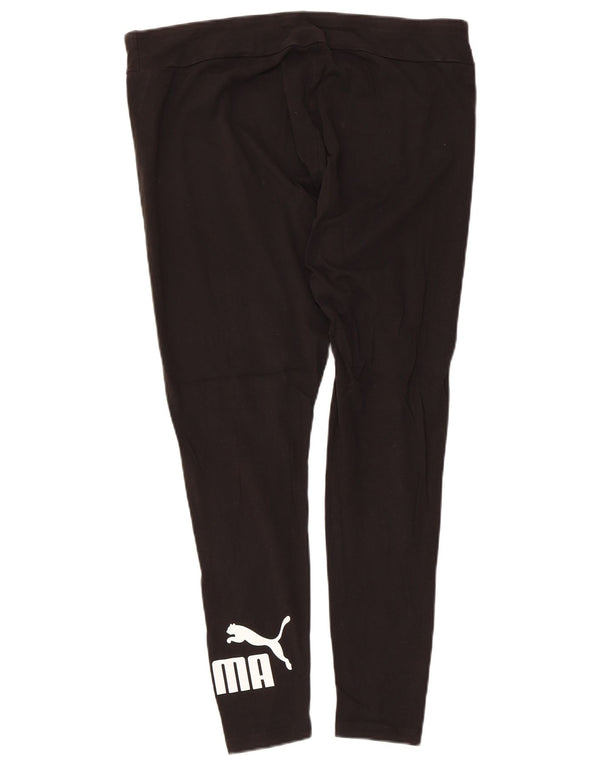 Damskie legginsy Puma Graphic UK 18 XL, czarne, bawełniane