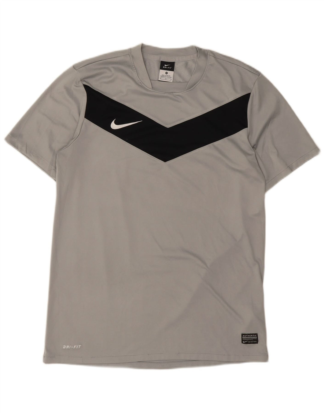 Męska koszulka Nike Dri Fit Top z poliestru w kolorze średnioszarym