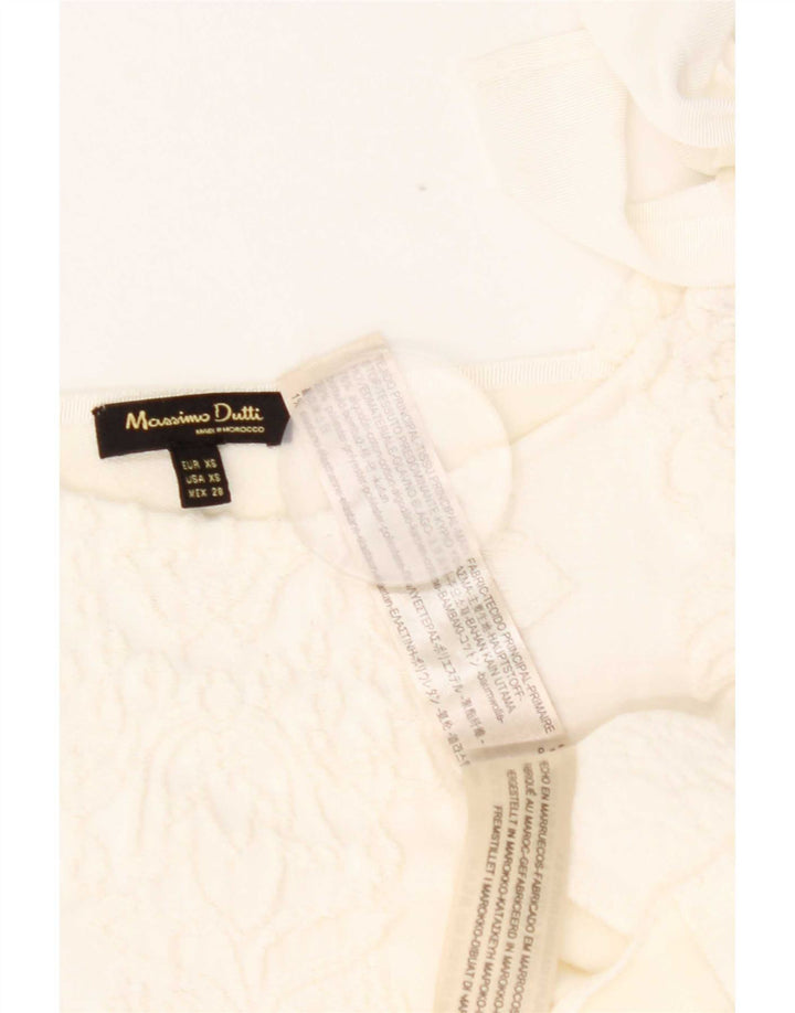 Damska bluzka oversize Massimo Dutti o kroju oversize UK 6 XS w białe kwiaty