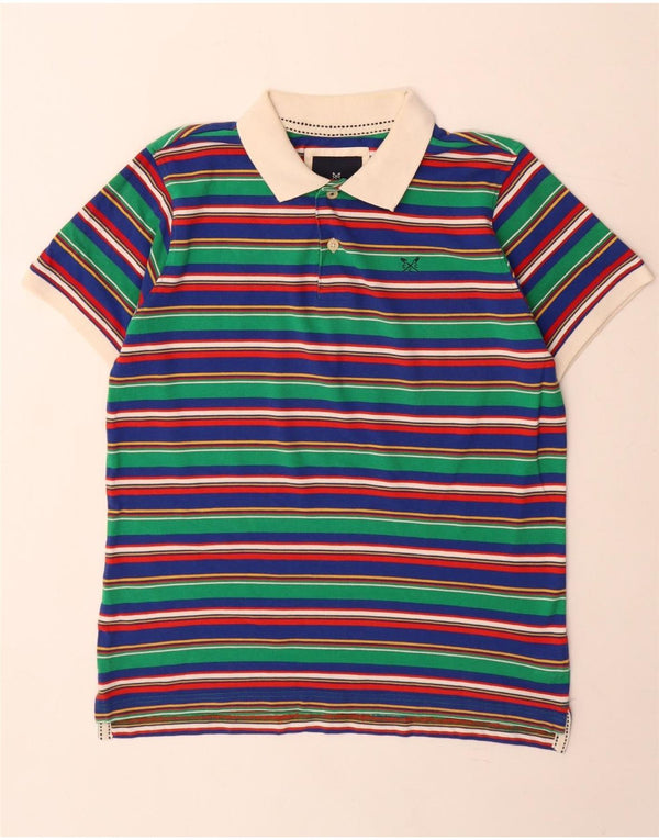 Crew Clothing Męska koszulka polo Duża, wielobarwna, bawełniana w paski