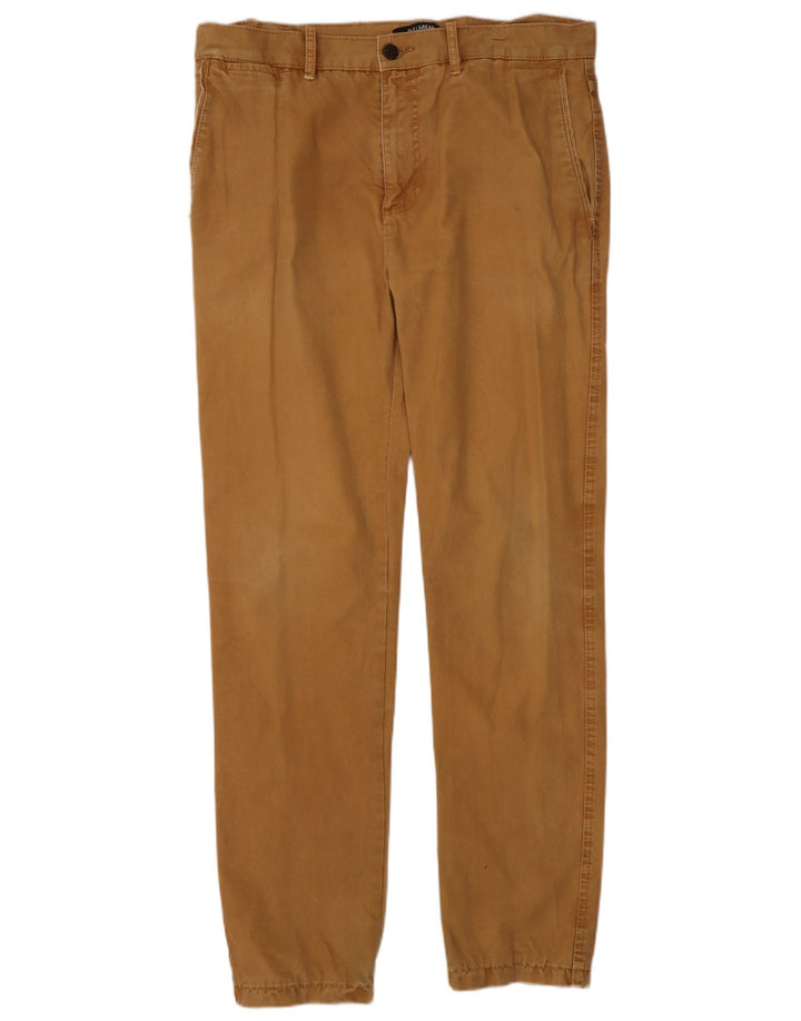 Męskie spodnie typu slim chino Pull & Bear EU 44 Large W34 L32 Beżowa bawełna