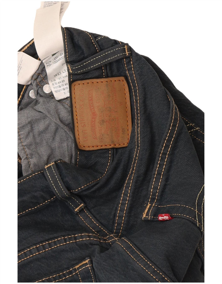 Damskie dżinsy Levi's 501 Straight W25 L32 Szara bawełna