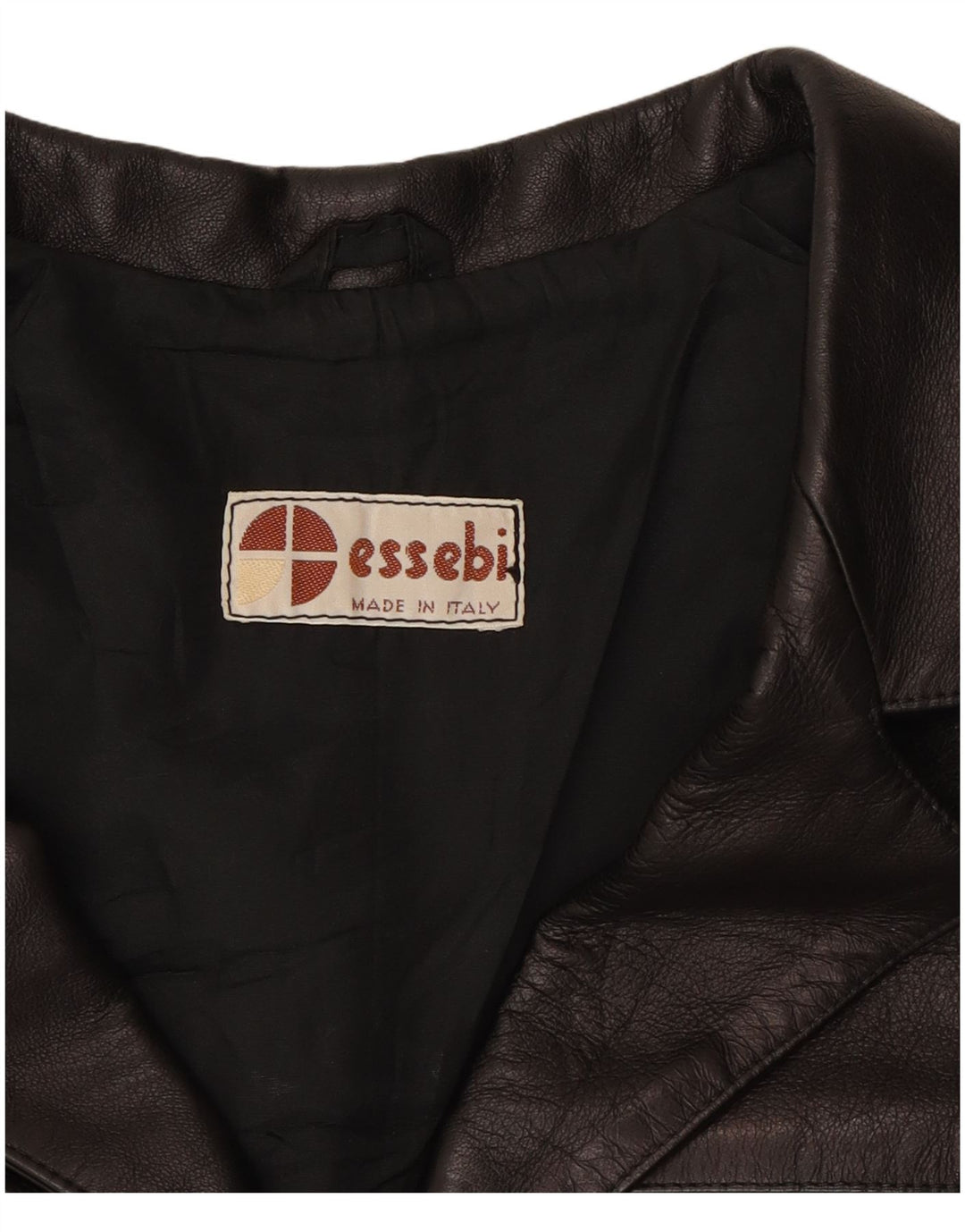 VINTAGE Womens Leather Jacket UK 14 Medium Black