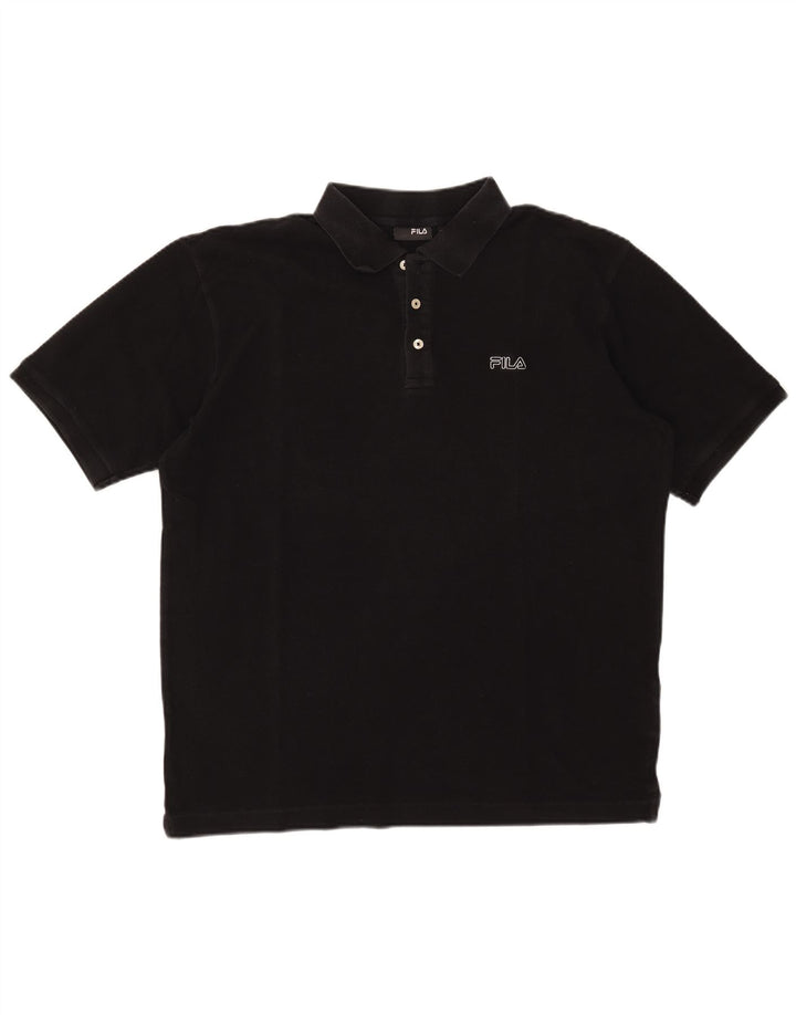 Męska koszulka polo Fila XL, czarna, bawełniana