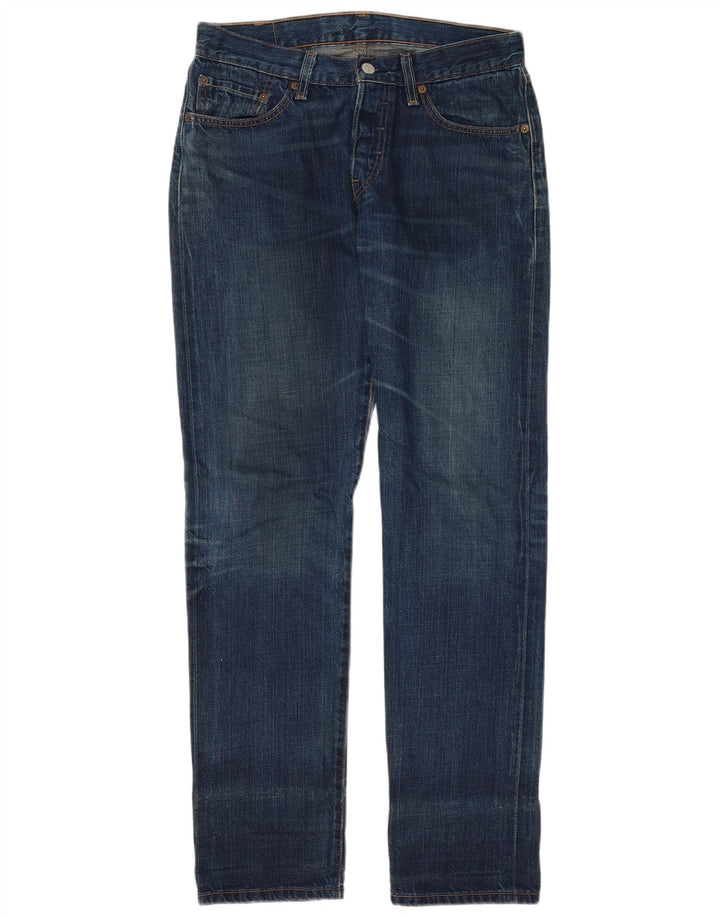Damskie jeansy LEVI'S 501 Straight W27 L32 Niebieskie bawełniane