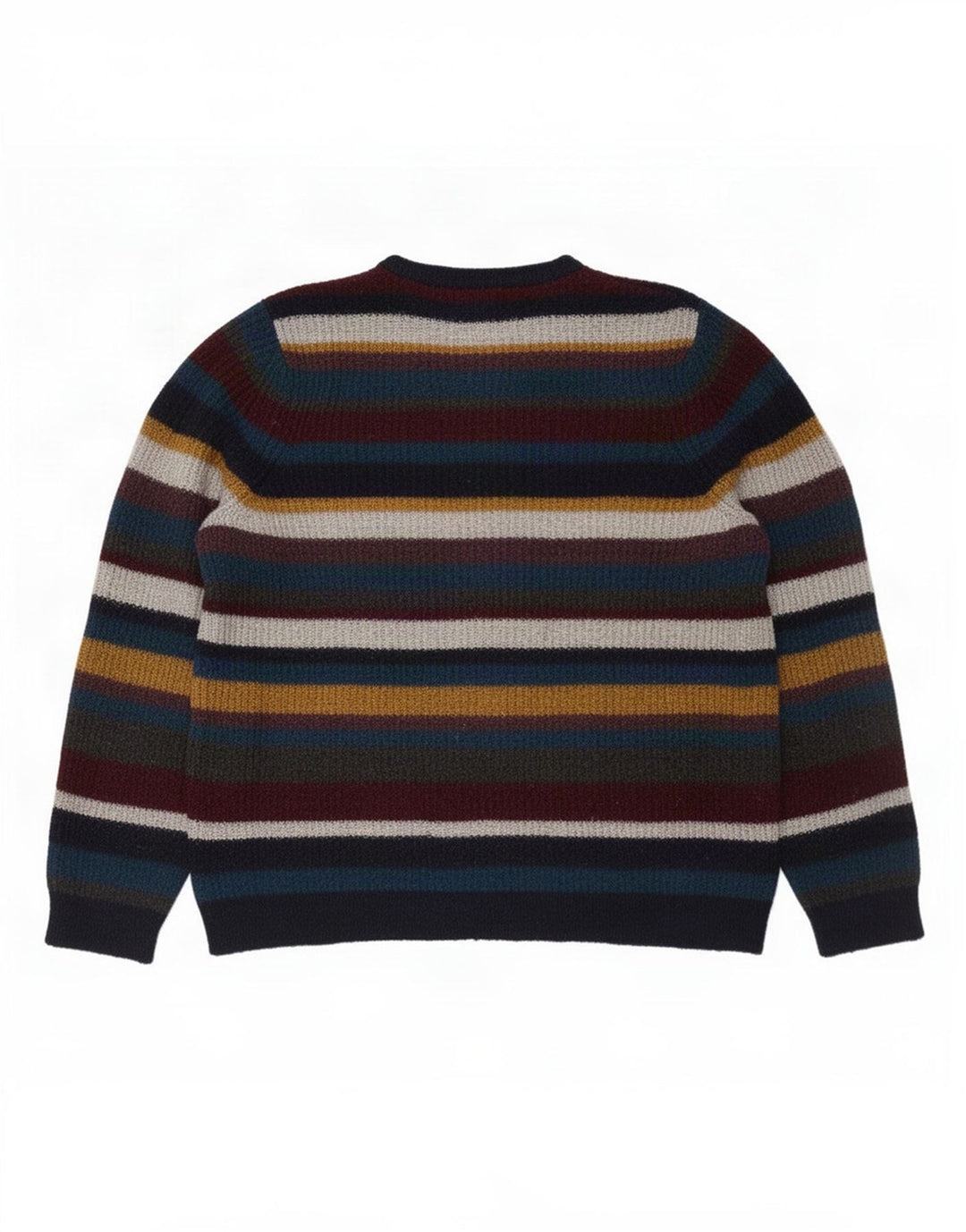 Marks & Spencer Męski sweter z okrągłym dekoltem, średnie, wielokolorowe paski