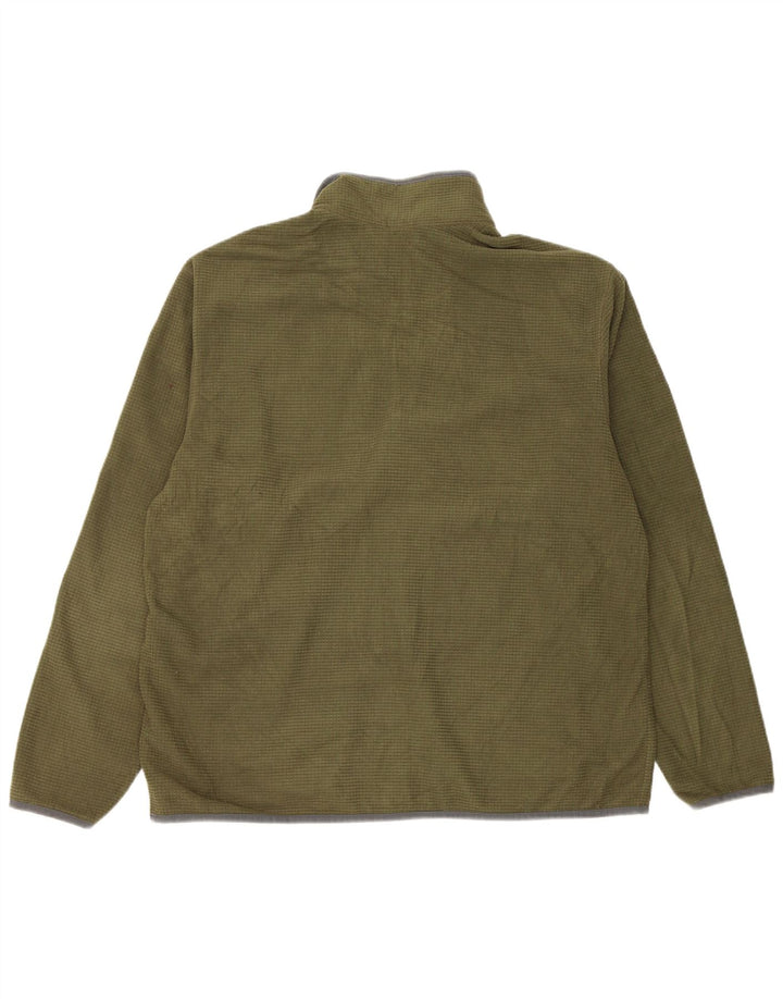 Męski sweter polarowy Eddie Bauer z zamkiem błyskawicznym, duży, zielony, z poliestru