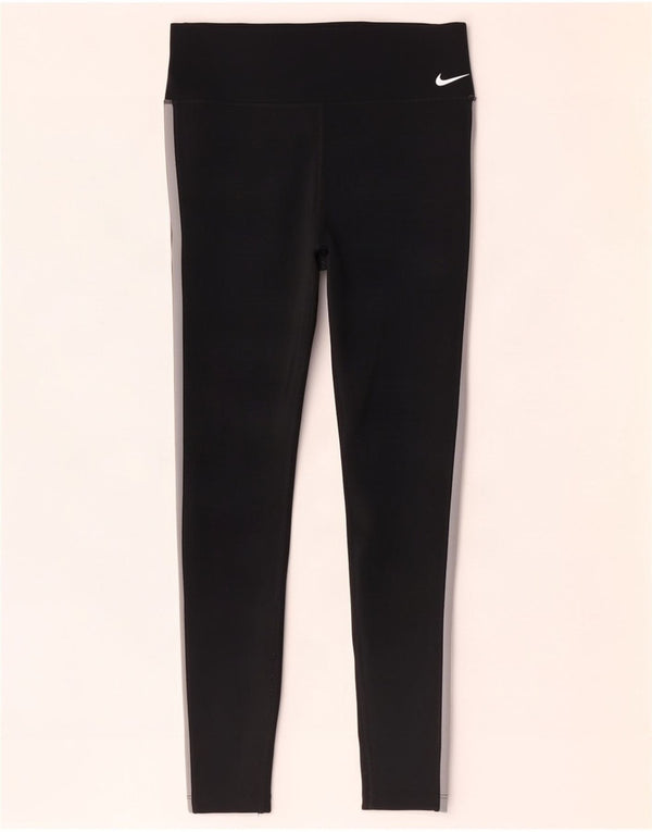 Damskie legginsy Nike Dri Fit Graphic UK 14, średni czarny, blok kolorów