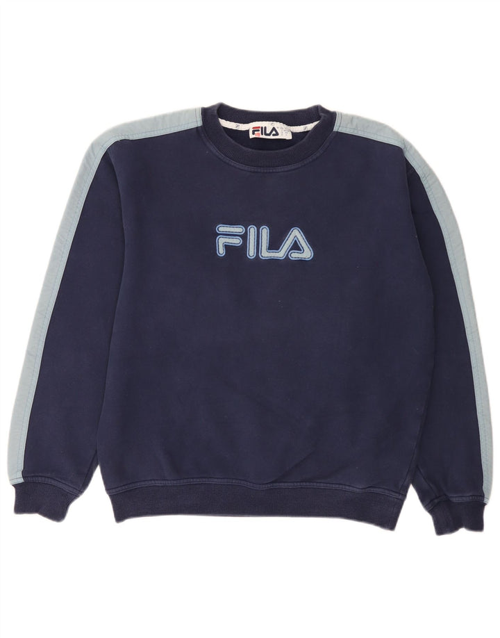 Męska bluza Fila Graphic Jumper IT 46/48 Mały granatowy, blok kolorów