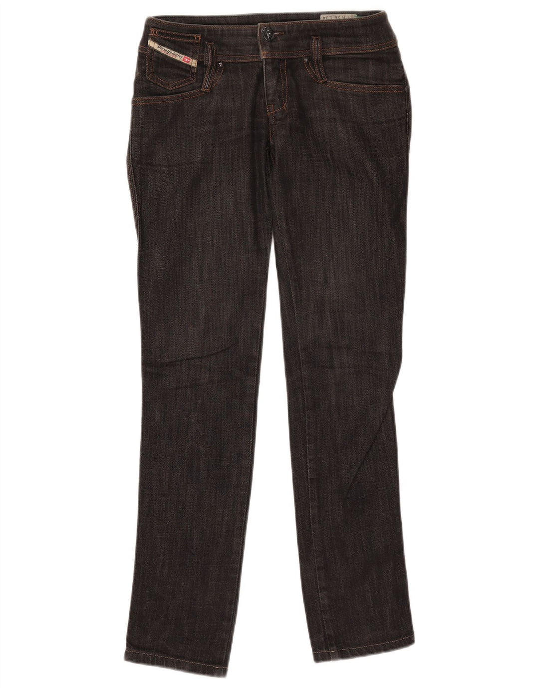 Damskie jeansy Diesel Matic Straight W26 L31 Czarne bawełniane