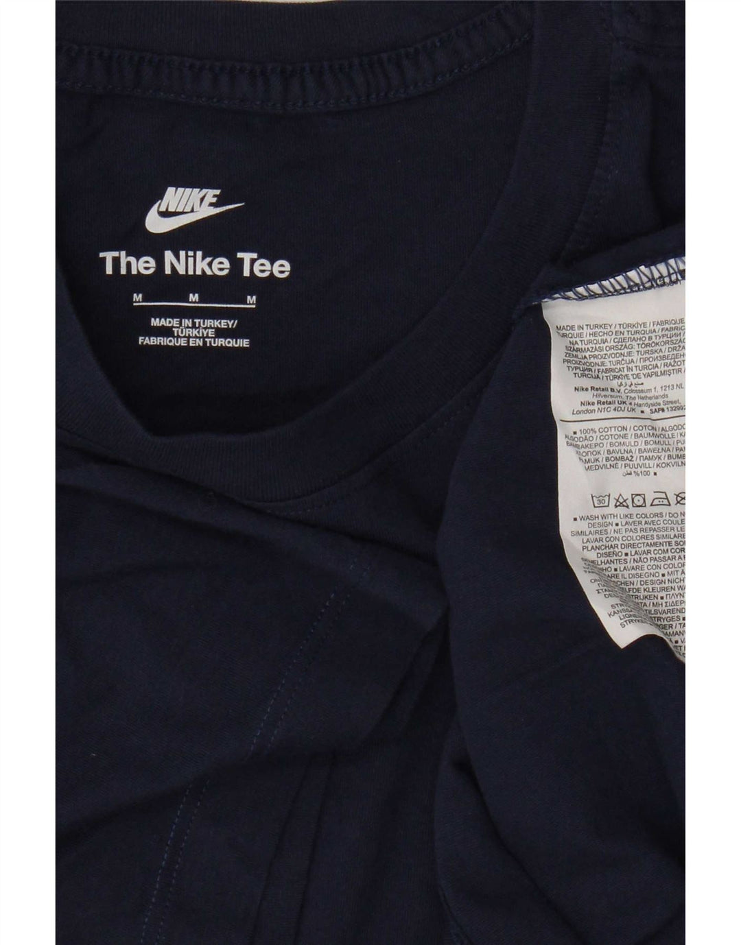 T-shirt męski Nike, średni, granatowy, bawełniany