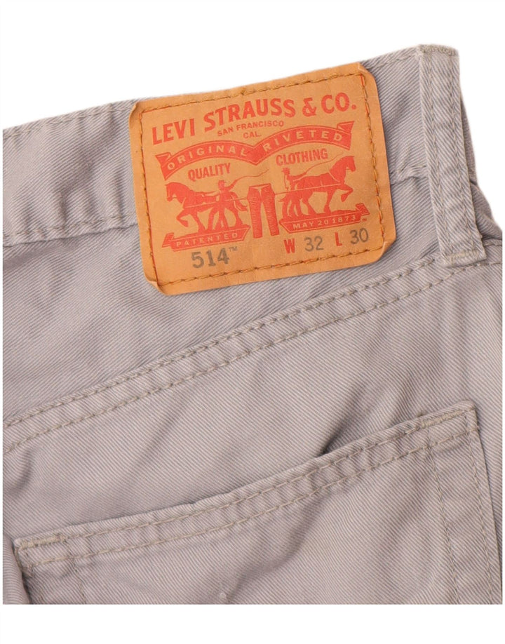 Męskie jeansy Levi's 514 Straight W32 L30 Szara bawełna