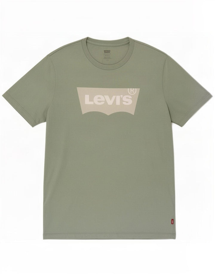 Męska koszulka Levi's o standardowym kroju z grafiką, średnia, zielona bawełna