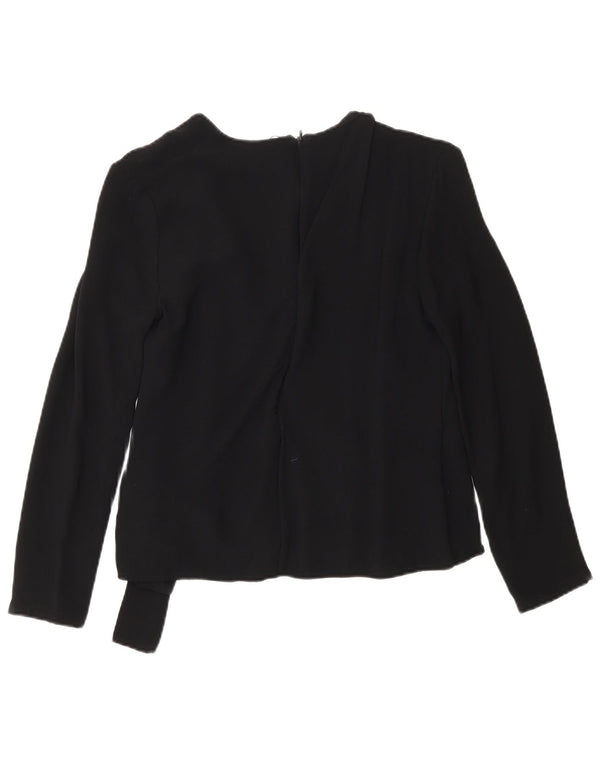 Damska bluzka kopertowa z długim rękawem French Connection Top UK 8 Small Black