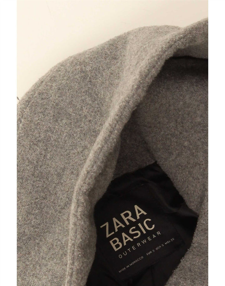 Krótki, oversize'owy płaszcz damski Zara UK 10 Small Grey