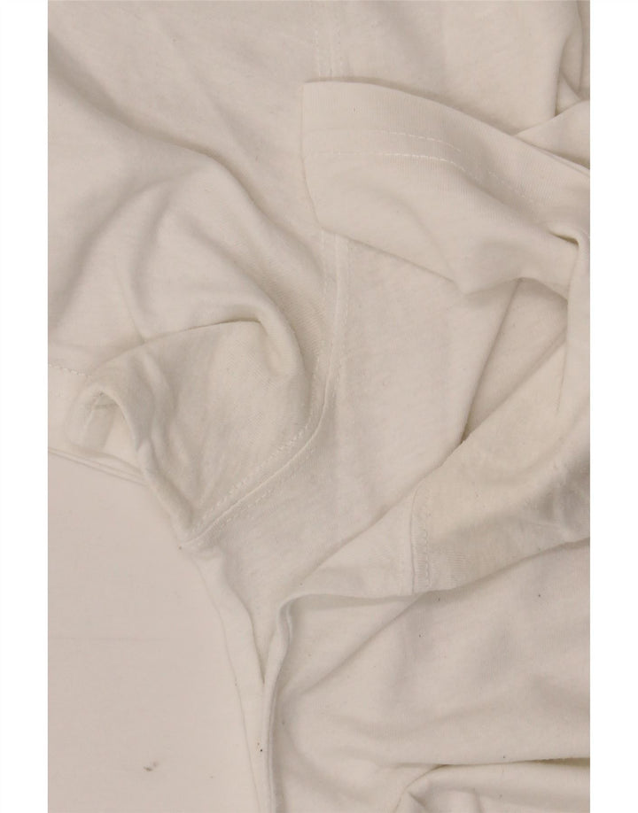 T-shirt męski ABERCROMBIE & FITCH Średniej wielkości biała bawełna
