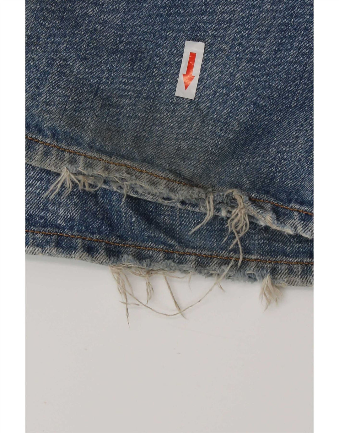 Diesel Męskie Levan Distressed Straight Jeans W32 L32 Niebieskie bawełniane