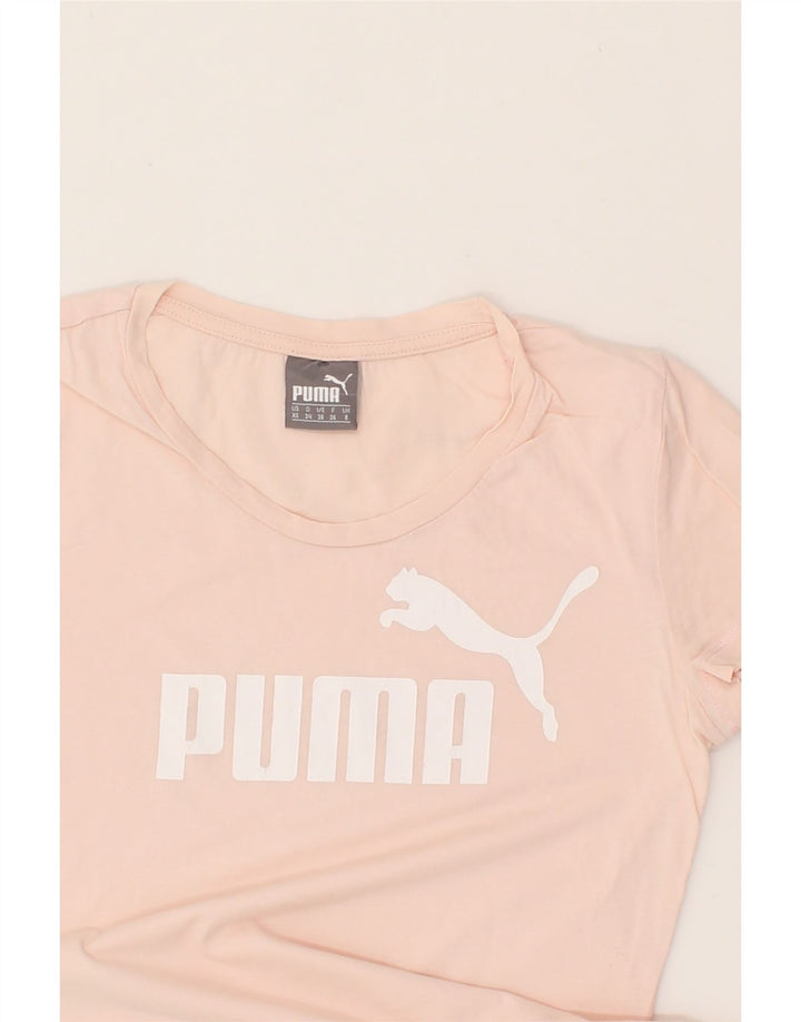 PUMA Womens Graphic T-Shirt Top UK 8 Small Pink Vintage Puma and Second-Hand Puma from Messina Hembry 
