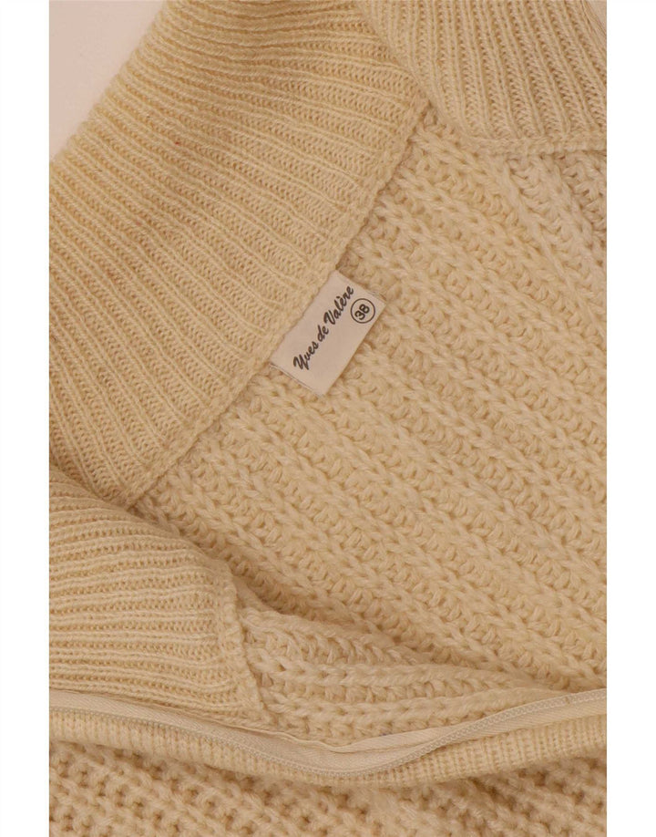 Vintage męski sweter rozpinany UK 38 średni beż