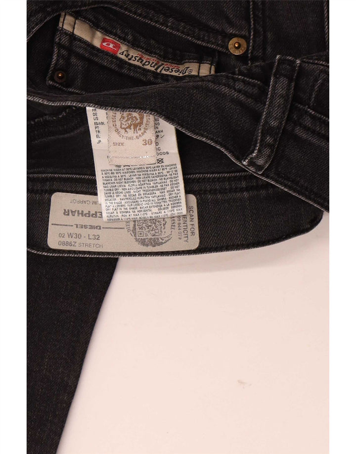 Diesel Męskie Carrot Slim Jeansy W30 L32 Czarne bawełniane