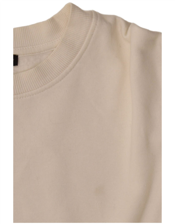 Bluza damska Zara Crop Oversize Sweter UK 10 Small White Cotton