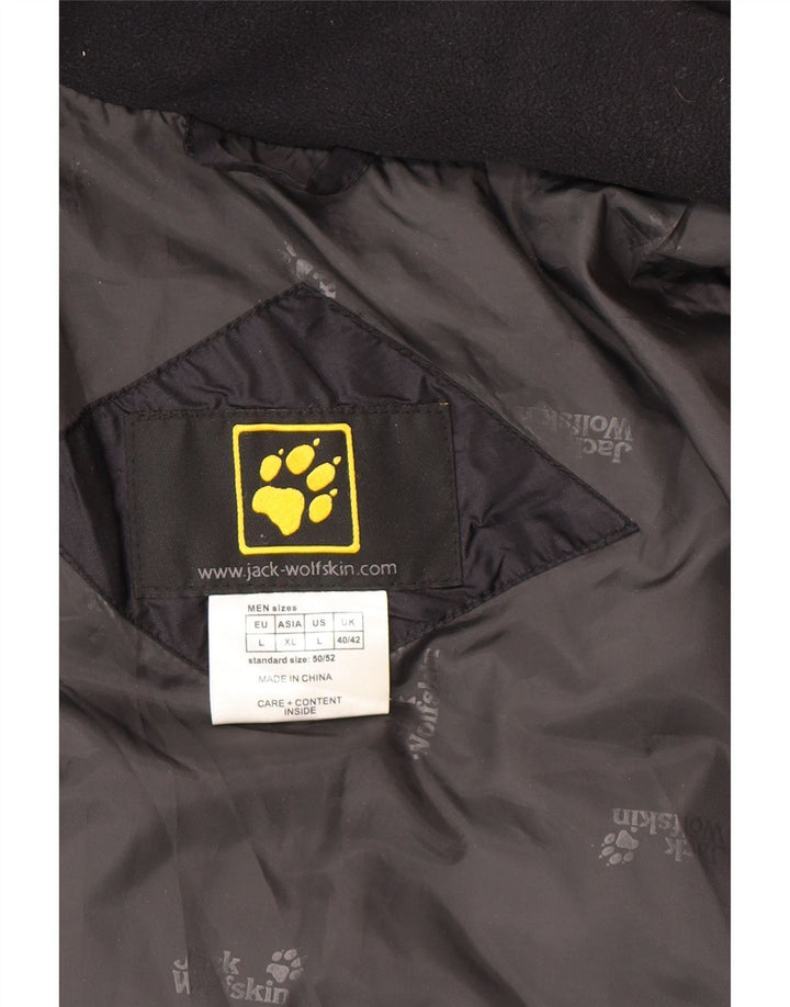 Męska ocieplana kurtka Jack Wolfskin UK 40/42, duża, czarna, poliester